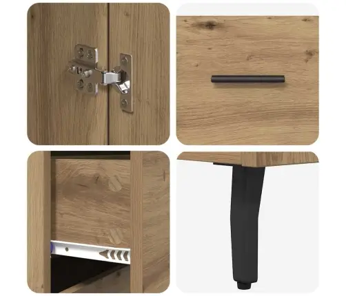 Aukštas Spintelė Amatininkų Ąžuolas 69,5 X 34 X 180 Cm