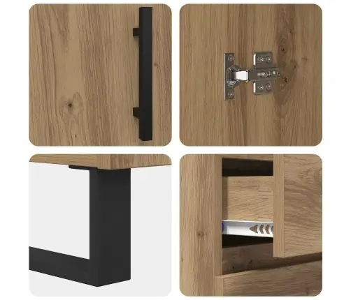 Aukštas Spintelė Amatininkų Ąžuolas 69,5 X 34 X 180 Cm