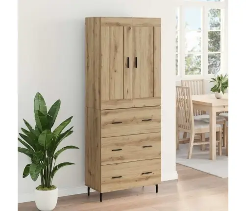 Aukštas Spintelė Su Stalčių 2 Pcs Amatininkų Ąžuolas