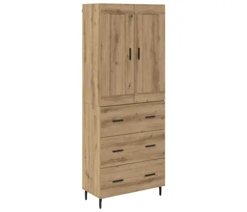 Aukštas Spintelė Su Stalčių 2 Pcs Amatininkų Ąžuolas