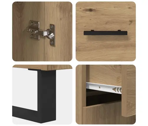 Augstais Skapītis Artisānā Ozols 69,5 X 34 X 180 Cm Vidaxl