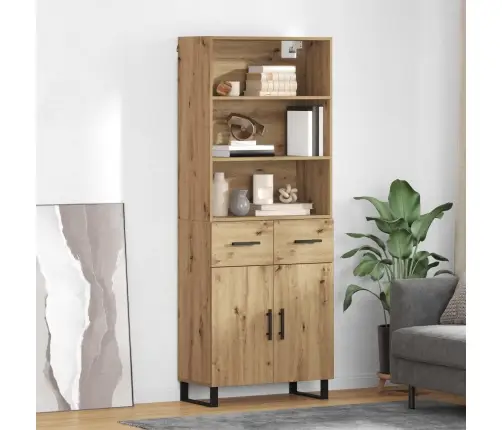 Augstais Skapītis Artisānā Ozols 69,5 X 34 X 180 Cm Vidaxl