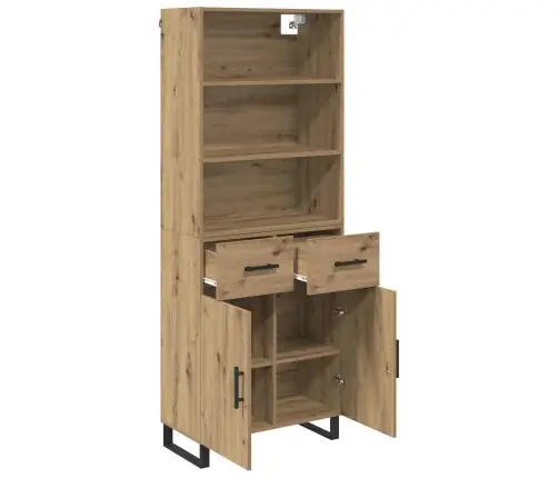 Augstais Skapītis Artisānā Ozols 69,5 X 34 X 180 Cm Vidaxl