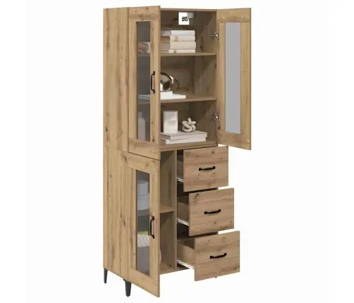 Augstais Skapītis Artisānā Ozols 69,5 X 34 X 180 Cm Vidaxl