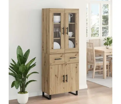 Aukštas Spintelė Su Stalčių 2 Pcs Amatininkų Ąžuolas