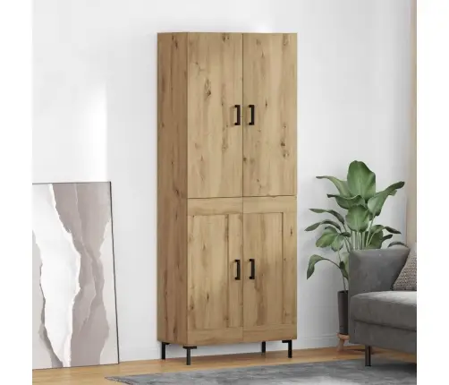 Augstais Skapītis Artisānā Ozols 69,5 X 34 X 180 Cm Vidaxl