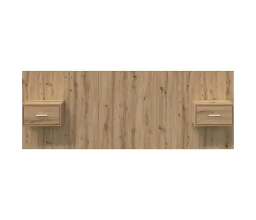 Gultas Galva Ar Skapīšu 3 Pcs Artisānā Ozols Inženierijas Koks Vidaxl