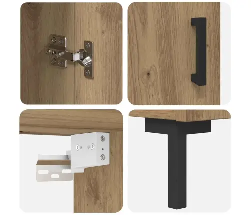 Aukštas Spintelė Amatininkų Ąžuolas 69,5 X 34 X 180 Cm