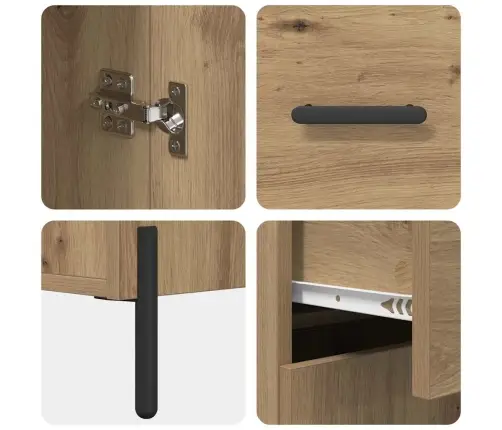 Augstais Skapītis Artisānā Ozols 69,5 X 32,5 X 180 Cm Vidaxl