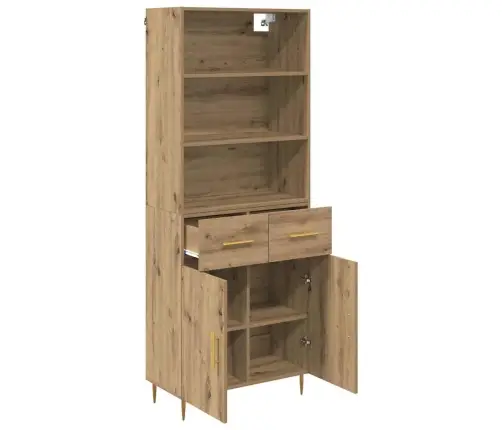 Augstais Skapītis Artisānā Ozols 69,5 X 32,5 X 180 Cm Vidaxl
