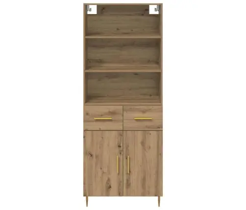 Augstais Skapītis Artisānā Ozols 69,5 X 32,5 X 180 Cm Vidaxl