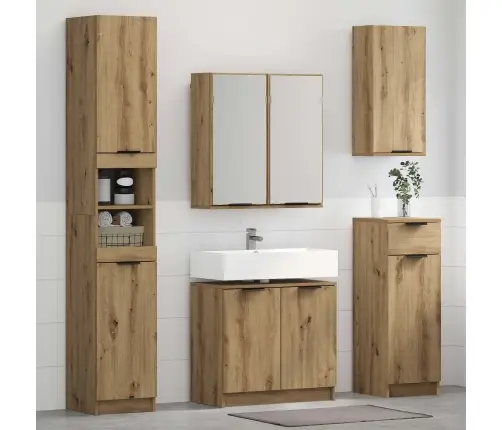 Vannas Istabas Mēbeļu Komplekts Ar Durvīm 3 Pcs Artisānā Ozols Vidaxl
