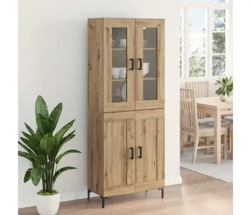 Augstais Skapītis 2 Pcs Artisānā Ozols 69,5 X 34 X 180 Cm Vidaxl