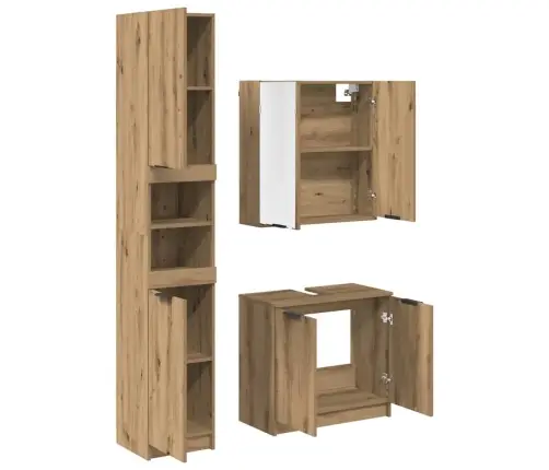 Vannitoa Kapikomplekt Riiuliga Uksega Käsitööpuu Tehispuit