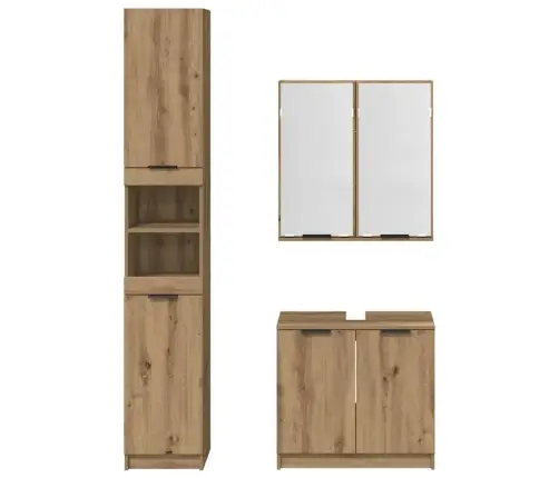 Vannitoa Kapikomplekt Riiuliga Uksega Käsitööpuu Tehispuit