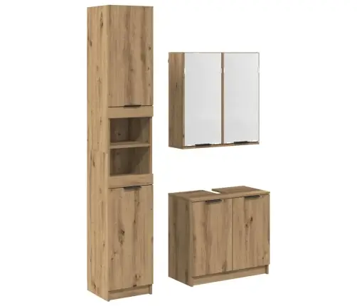 Vannitoa Kapikomplekt Riiuliga Uksega Käsitööpuu Tehispuit