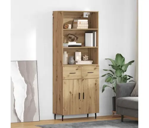 Augstais Skapītis Artisānā Ozols 69,5 X 34 X 180 Cm Vidaxl