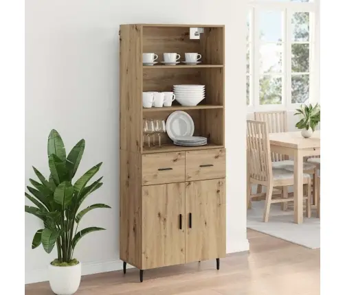Augstais Skapītis Artisānā Ozols 69,5 X 34 X 180 Cm Vidaxl