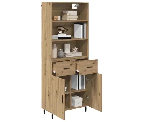 Augstais Skapītis Artisānā Ozols 69,5 X 34 X 180 Cm Vidaxl