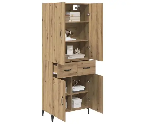 Augstais Skapītis Artisānā Ozols 69,5 X 34 X 180 Cm Vidaxl