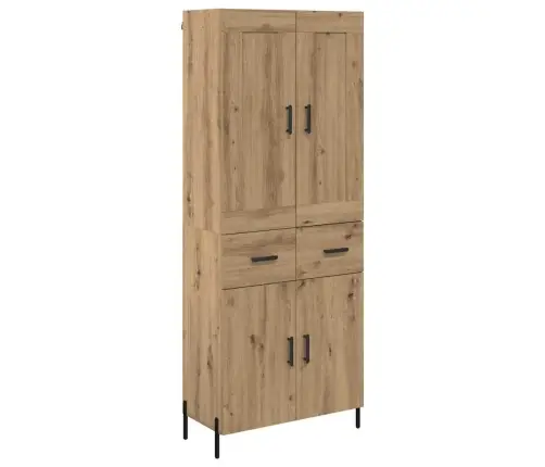 Augstais Skapītis 2 Pcs Artisānā Ozols Inženierijas Koks Vidaxl