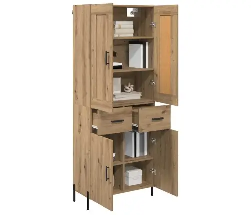 Augstais Skapītis 2 Pcs Artisānā Ozols Inženierijas Koks Vidaxl