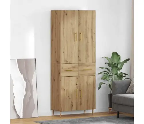 Augstais Skapītis Artisānā Ozols 69,5 X 34 X 180 Cm Vidaxl