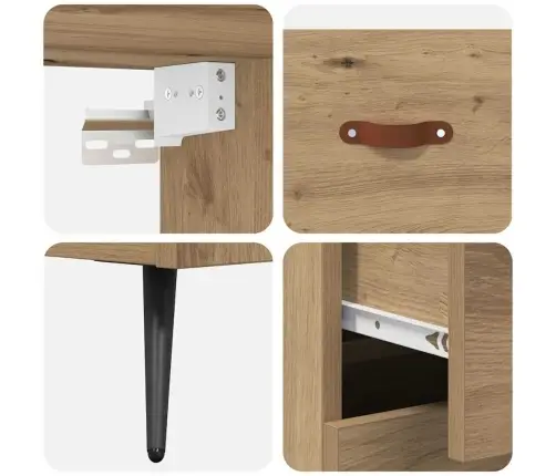 Augstais Skapītis Artisānā Ozols 69,5 X 34 X 180 Cm Vidaxl