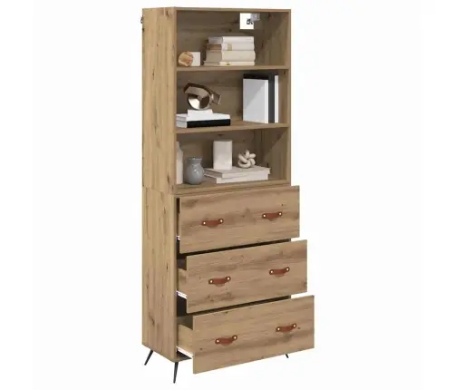 Augstais Skapītis Artisānā Ozols 69,5 X 34 X 180 Cm Vidaxl