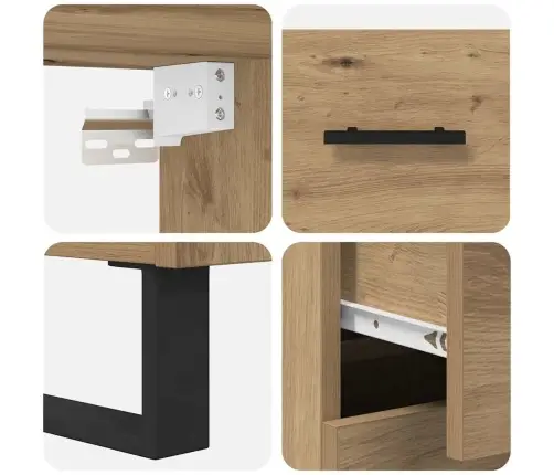 Augstais Skapītis Artisānā Ozols 69,5 X 34 X 180 Cm Vidaxl