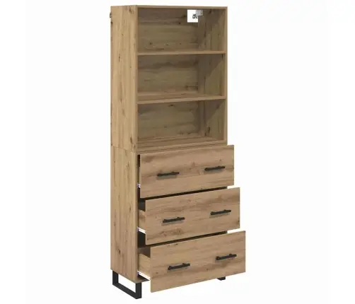 Augstais Skapītis Artisānā Ozols 69,5 X 34 X 180 Cm Vidaxl