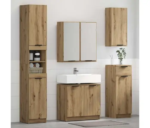 Vannas Istabas Skapju Komplekts Ar Plauktu Artisānā Ozols Vidaxl