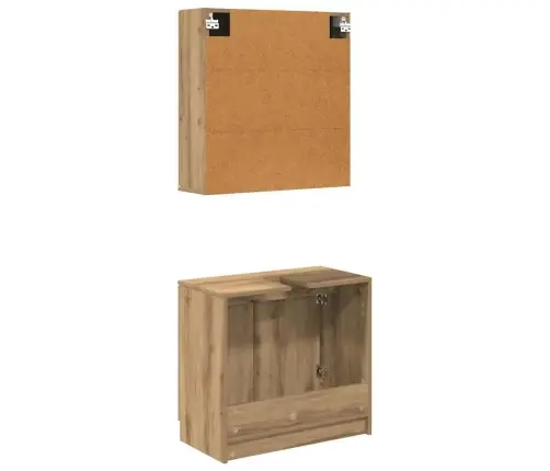 Vannas Istabas Skapju Komplekts Ar Plauktu Artisānā Ozols Vidaxl