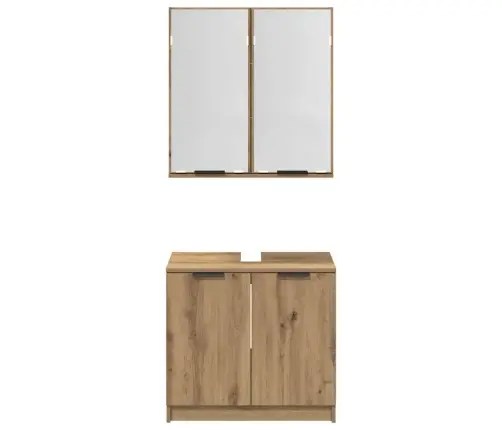 Vannas Istabas Skapju Komplekts Ar Plauktu Artisānā Ozols Vidaxl