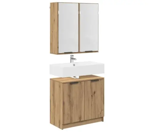 Vannas Istabas Skapju Komplekts Ar Plauktu Artisānā Ozols Vidaxl