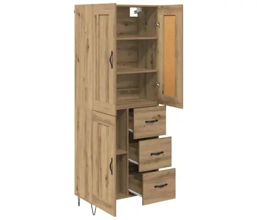 Augstais Skapītis Artisānā Ozols 69,5 X 34 X 180 Cm Vidaxl