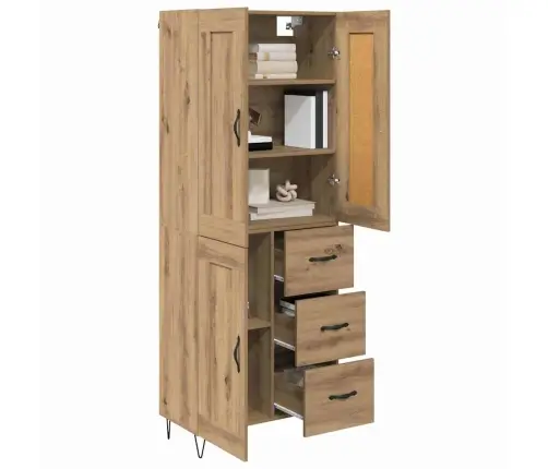 Augstais Skapītis Artisānā Ozols 69,5 X 34 X 180 Cm Vidaxl