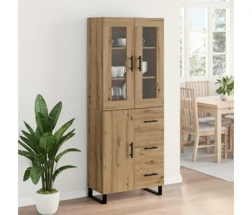 Aukštas Spintelė Su Stalčių 2 Pcs Amatininkų Ąžuolas