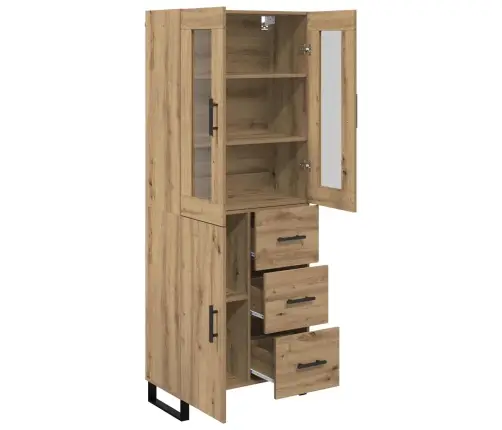 Aukštas Spintelė Su Stalčių 2 Pcs Amatininkų Ąžuolas