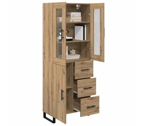 Aukštas Spintelė Su Stalčių 2 Pcs Amatininkų Ąžuolas