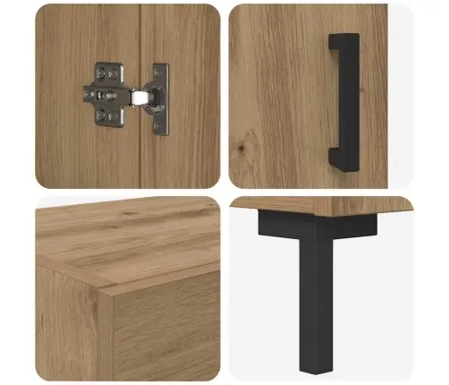 Augstais Skapītis Artisānā Ozols 69,5 X 34 X 180 Cm Vidaxl