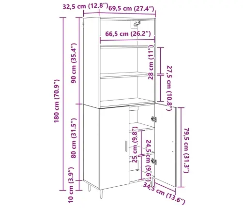 Kõrgushein Käsitööpuu 69,5 X 34 X 180 Cm Kunstlik Puit Ja Klaas