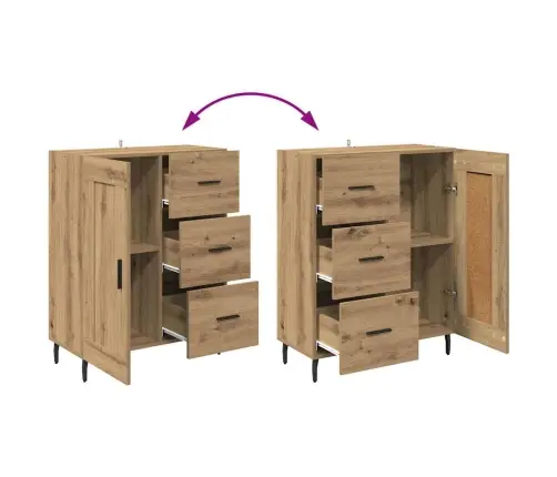 Augstais Skapītis Artisānā Ozols 69,5 X 34 X 180 Cm Vidaxl