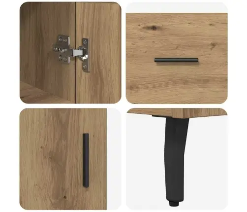 Augstais Skapītis Artisānā Ozols 34,5 X 34 X 180 Cm Vidaxl