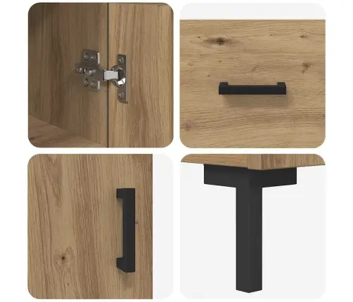 Aukštas Spintelė Amatininkų Ąžuolas 34,5 X 34 X 180 Cm