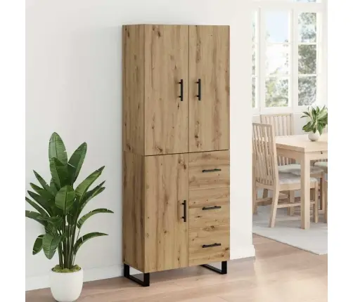 Aukštas Spintelė Su Stalčių 2 Pcs Amatininkų Ąžuolas