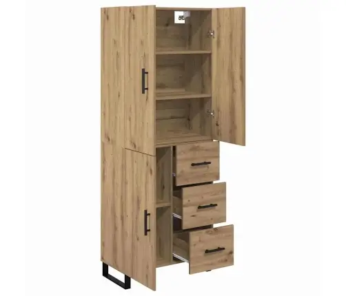 Aukštas Spintelė Su Stalčių 2 Pcs Amatininkų Ąžuolas