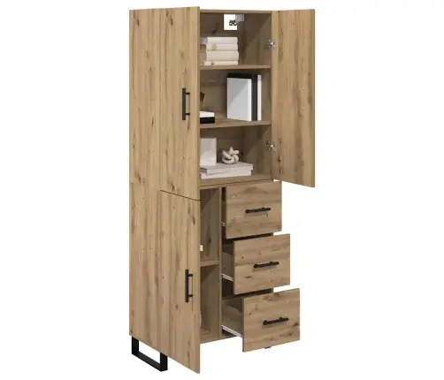 Aukštas Spintelė Su Stalčių 2 Pcs Amatininkų Ąžuolas