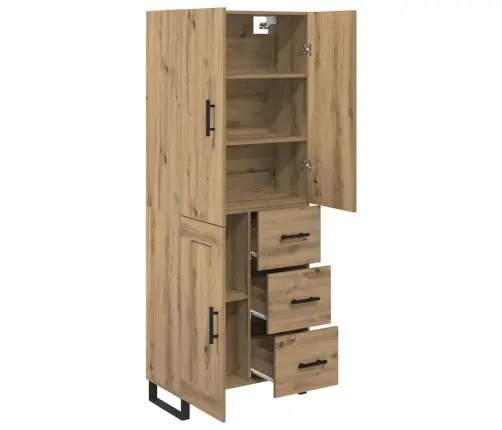 Aukštas Spintelė Su Stalčių 2 Pcs Amatininkų Ąžuolas