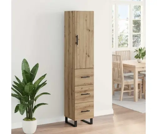 Augstais Skapītis Artisānā Ozols 34,5 X 34 X 180 Cm Vidaxl